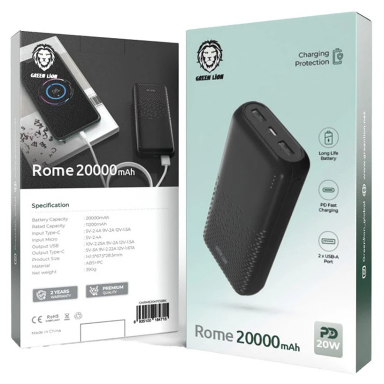 خرید پاوربانک Green lion Rome 20000mAh