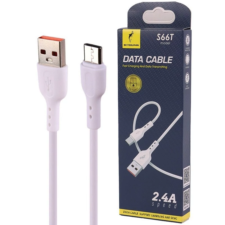 خرید کابل شارژر تایپ سی Sky Dolphin S66T 2.4A 1m