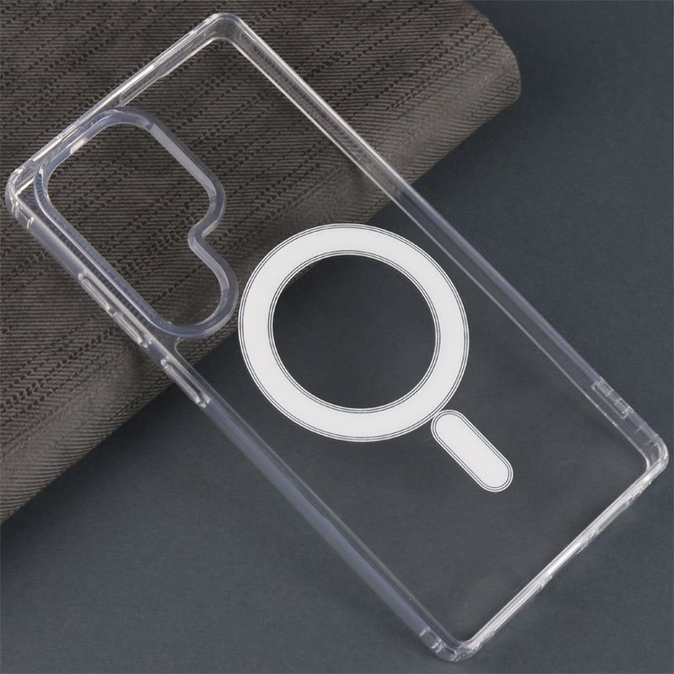 خرید قاب Clear Case Magnetic شفاف و مگ سیف دار و ضد ضربه گوشی Galaxy S25 Ultra