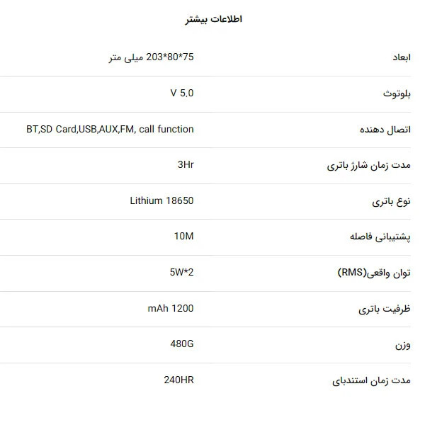 مشخصات اسپیکر TSCO TS23004